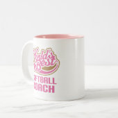 Softball-Trainer-Geschenk Zweifarbige Tasse (Vorderseite Links)