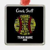 Softball-Trainer GIFT PERSONALISIERTE Ornament (Vorne)