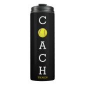 Softball-Trainer-individueller Name Thermosbecher (Vorderseite)