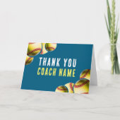 Softball-Trainer Name Dankeskarte (Vorderseite)