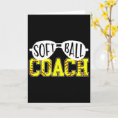 Softball-Trainer Softball-Coaching Lustiger Softba Karte (Gelbe Blume)