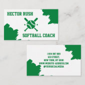 Softball-Trainer Visitenkarte (Vorne/Hinten)