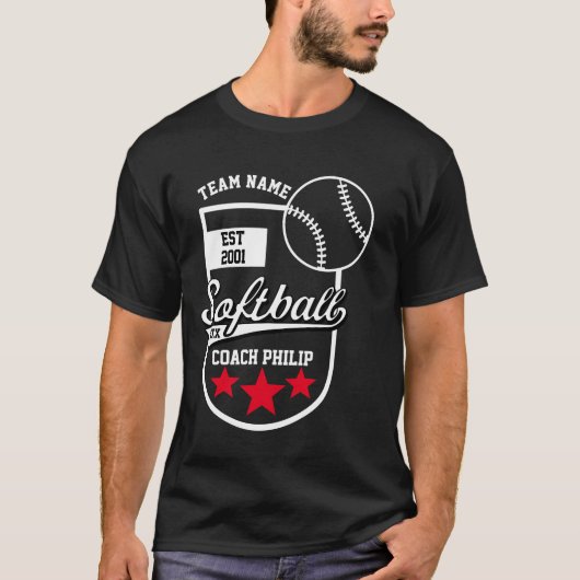 Softball-Trainerteam Ende der Saison T-Shirt (Vorderseite)