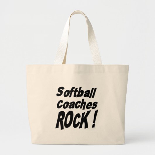 Softball trainiert Felsen! Taschen-Tasche Jumbo Stoffbeutel (Vorne)