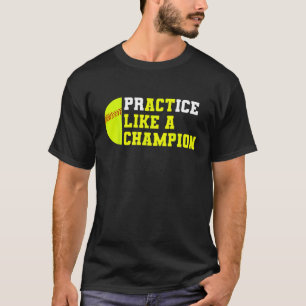 Softball-Training wie ein Champion-Catcher-Pitcher T-Shirt