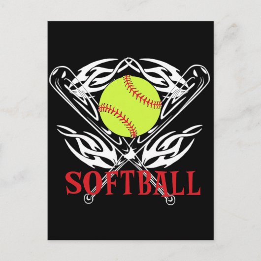Softball-Tribal Postkarte (Vorderseite)