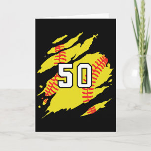 Softball-Trikot Nummer #50 Sportspieler Fan Trikot Karte