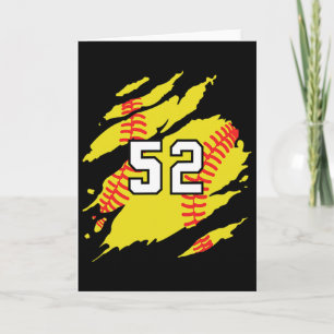 Softball-Trikot Nummer #52 Sportler Fan Trikot Karte
