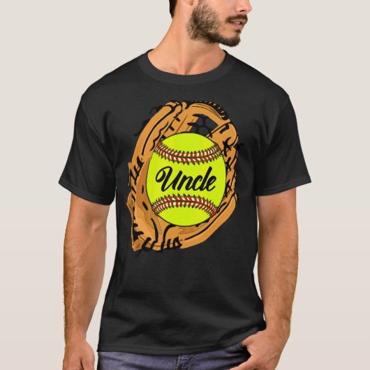 Softball Uncle Softball Handschuhe und Ball Uncle  T-Shirt (Vorderseite)