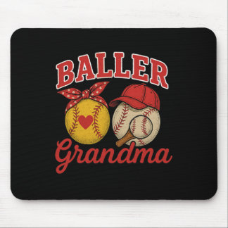 Softball und Baseball Lover Oma Perfect Mother Mousepad