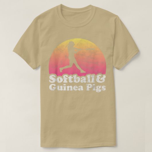 Softball und Guinea Schweine Guinea Schwein T-Shirt (Design vorne)