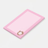Softball und Handschuh Rosa Kinder-Post-it-Notes Post-it Klebezettel (angewinkelt)