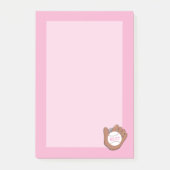 Softball und Handschuh Rosa Kinder-Post-it-Notes Post-it Klebezettel (Vorderseite)
