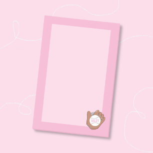 Softball und Handschuh Rosa Kinder-Post-it-Notes Post-it Klebezettel