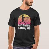Softball und Oahu Hi Frauen oder Mädchen Hawaii T-Shirt (Vorderseite)