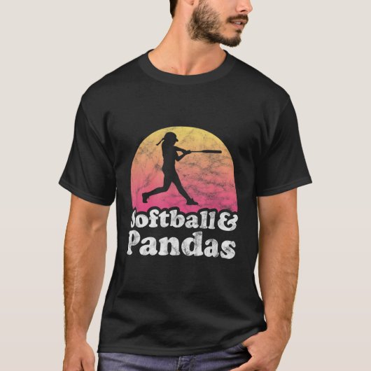 Softball und Pandas oder Panda T-Shirt (Vorderseite)