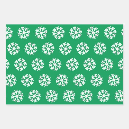 Softball und Snowflake Rot und Grün Geschenkpapier Set (Vorderseite 3)