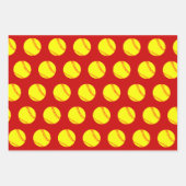 Softball und Snowflake Rot und Grün Geschenkpapier Set (Vorderseite 2)