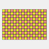 Softball und Snowflake Rot und Grün Geschenkpapier Set (Vorderseite)