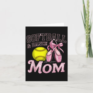 Softball und Tanz Mama Softball tanzen Liebhaber v Karte