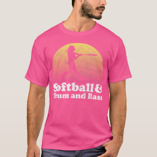 Softball und Trommel und Bass Frauen oder Mädchen T-Shirt