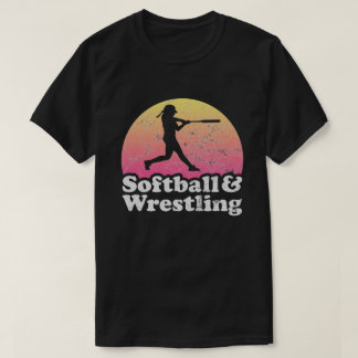 Softball und Wrestling Wrestler T-Shirt
