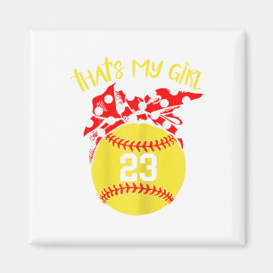 Softball Unordentlicher Dutt Das ist mein Mädchen  Magnet