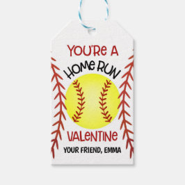 Softball Valentine Card Gefälligkeitstag Geschenkanhänger