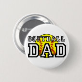 Softball-Vater Button (Vorne & Hinten)