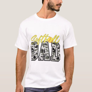 Softball-Vater-Camo-Design – Stolz auf den Sport t T-Shirt