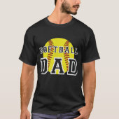 Softball Vater Daddy Vatertag T-Shirt (Vorderseite)