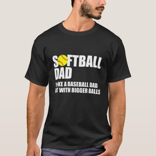 Softball Vater Definition Funny T-Shirt (Vorderseite)