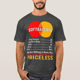 Softball-Vater, die ein Kind auf eine Zuhause trif T-Shirt
