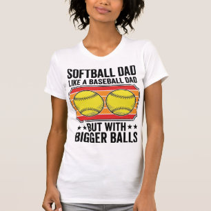 Softball-Vater Größere Bälle Vintage-Gravur-Shirt_ T-Shirt