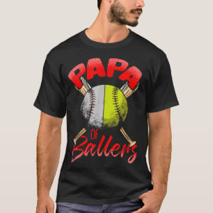 Softball Vater Pitcher Man Baseball Bat Husband T-Shirt
