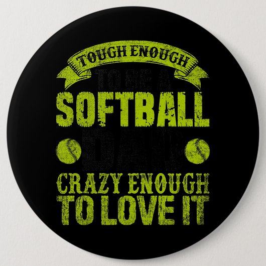 Softball Vater Quote Catcher Pitcher Pater Sports  Button (Vorderseite)