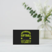 Softball Vater Quote Catcher Pitcher Pater Sports  Visitenkarte (Stehend Vorderseite)