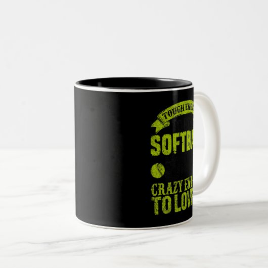 Softball Vater Quote Catcher Pitcher Pater Sports Zweifarbige Tasse (VorderseiteRechts)