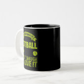 Softball Vater Quote Catcher Pitcher Pater Sports Zweifarbige Tasse (Vorderseite Links)