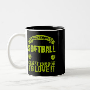 Softball Vater Quote Catcher Pitcher Pater Sports Zweifarbige Tasse
