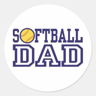 Softball-Vater Runder Aufkleber