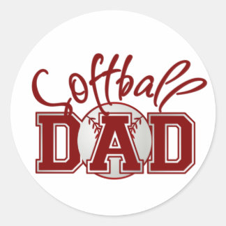 Softball-VATER Runder Aufkleber