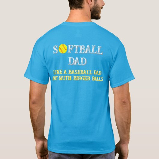 Softball Vater Shirt (Rückseite)