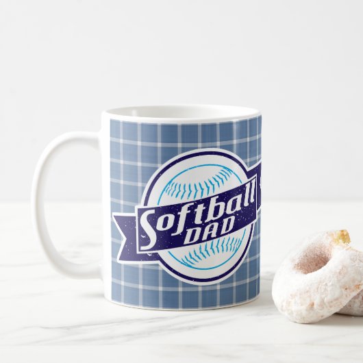 Softball Vater Tasse (Mit Donut)