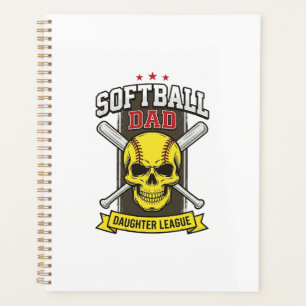 Softball-Vater-Tochter-Liga Vintage-Vektor-Design Planer