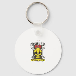 Softball-Vater-Tochter-Liga Vintage-Vektor-Design Schlüsselanhänger