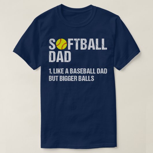 Softball Vater TShirt (Design vorne)