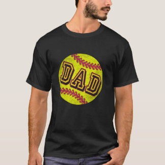 Softball Vater Vintag Retro Vathers Day Softball L T-Shirt