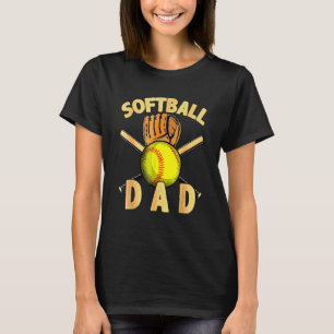 Softball Vater Vintag US-amerikanische Flagge Vate T-Shirt