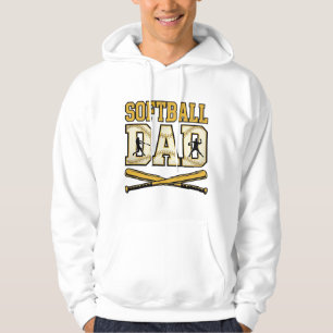 Softball-Vater Vintage-Gravur-Schläger-Grafik_1 Hoodie